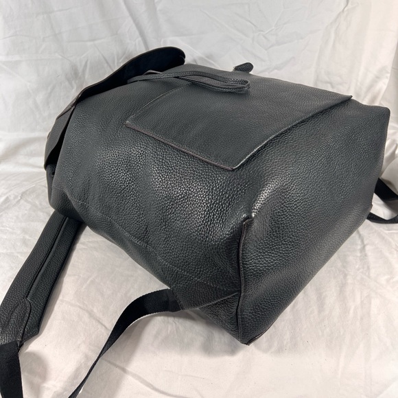 COACH Black Leather Drawstring Buckle XL Backpack Bag E1593 72005 - Picture 6 of 16